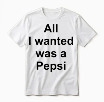 All I Wanted Was a Pepsi Unisex T-Shirt - White