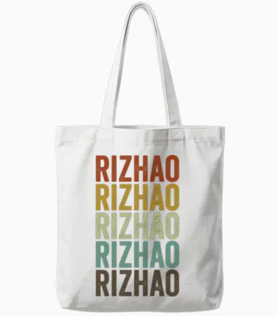 Rizhao China Retro Vintage Tote Bags - White