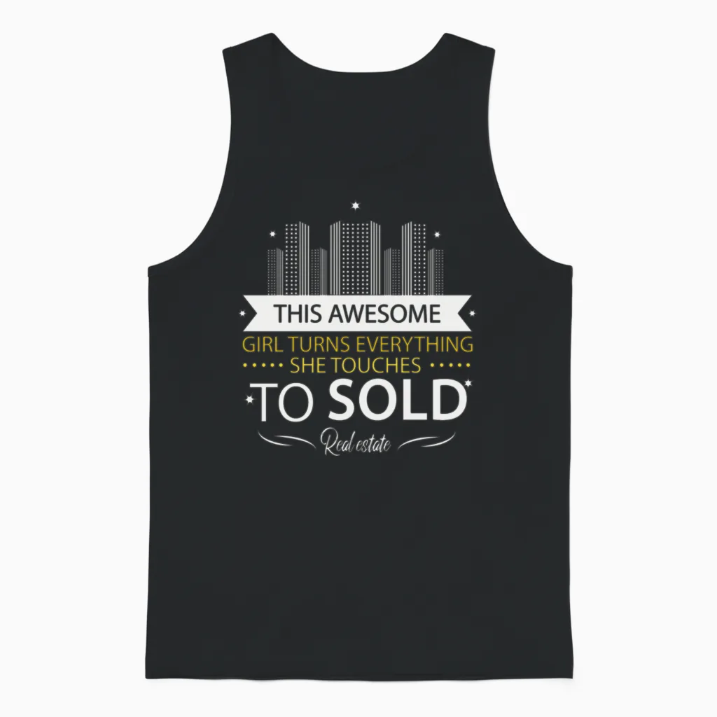 This Awesome Is Selling Everything She Touches Unisex Tank Top in Black