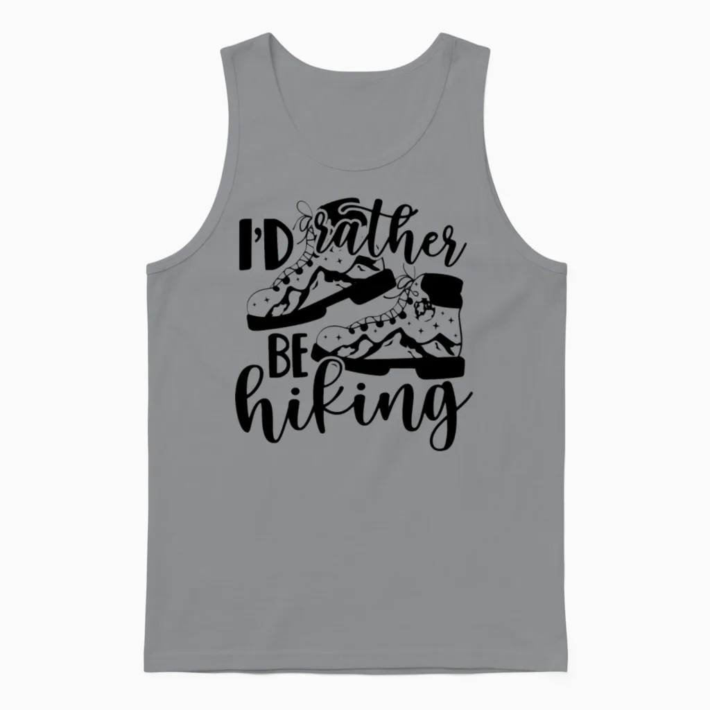 Rather Be Hiking & Outdoors Unisex Tank Top in Sport Grey
