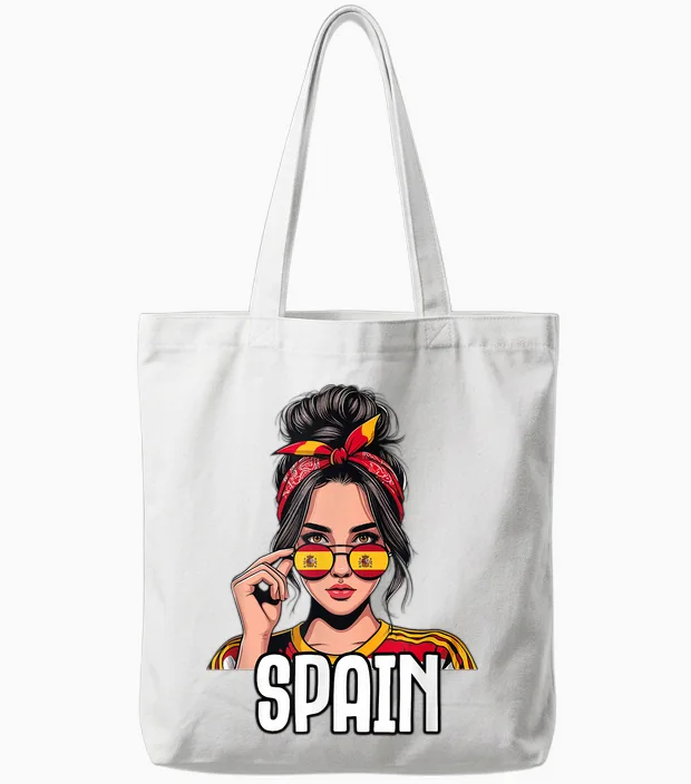 Espagnol Fille Espagne Filles Espana Femmes Tote Bags in White
