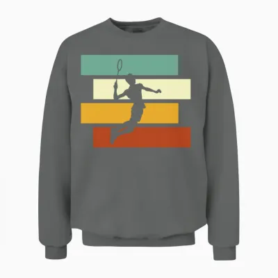 Badminton Retro Unisex Sweatshirt - Graphite Heather