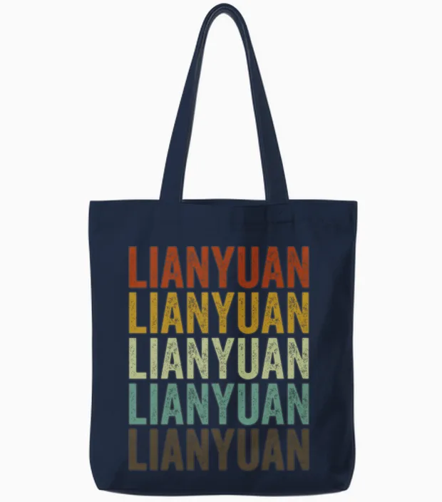 Lianyuan China Retro Vintage Tote Bags - Navy