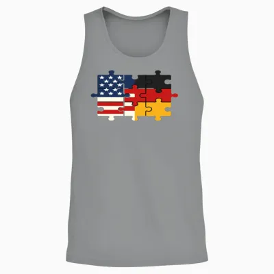 Usa Germany Puzzle Flag Unity Unisex Tank Top - Sport Grey