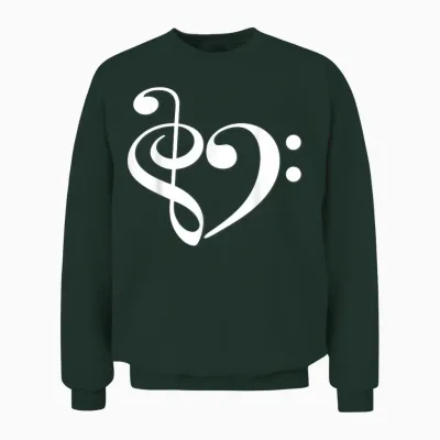 Violinschlüssel Und Bassschlüssel, Herzmusiker, Komponist, Musikliebhaber Unisex Sweatshirt - Forest