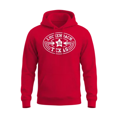 Luckenbach Vintage Texas Country Music Gift Unisex Hoodie - Red