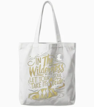 Take a Hike Reach New Height Tote Bags - White