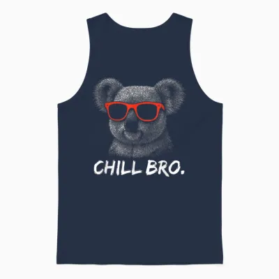 Chill Bro – Lustiges Koala Mit Sonnenbrille Gamer Unisex Tank Top - Navy