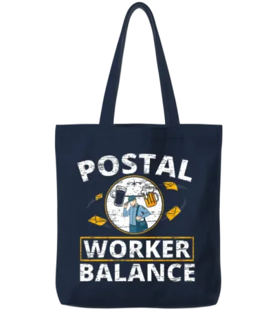 Postal Worker Balance Mailman Delivery Mail Escort Tote Bags - Navy
