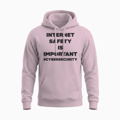 Internet Safety Is Important Unisex Hoodie - Light Pink