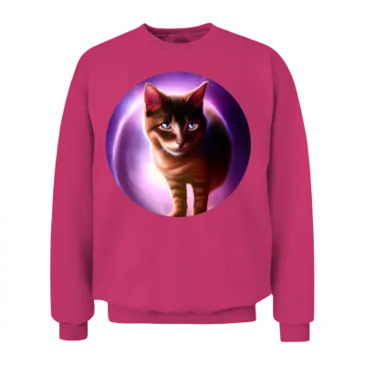 Funny Catstronaut Unisex Sweatshirt - Heliconia