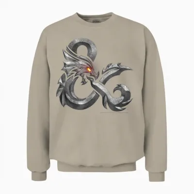 Dungeons & Dragons: Honor Among Thieves Ampersand Logo T-Shirt Small Unisex Sweatshirt - Sand