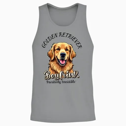 Golden Retriever Boyfrind Unisex Tank Top - Sport Grey