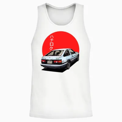 Ae86 Initial D Trueno Japan Movie Unisex Tank Top - White