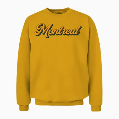 Montreal Retro Script Unisex Sweatshirt - Gold