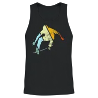 Skater Retro Unisex Tank Top - Black – 2