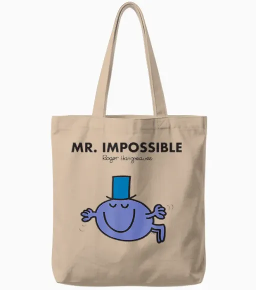 Mr. Men Mr. Impossible Tote Bags in Natural