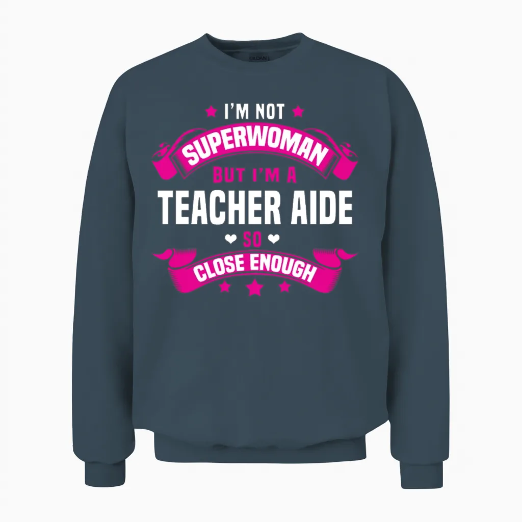 Teacher Aide Teachers Gift Unisex Sweatshirt in Dark Heather