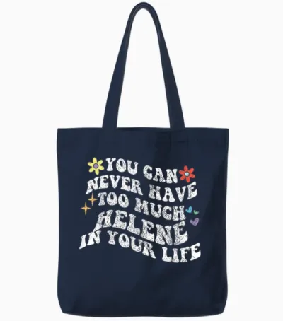 Retro Groovy Du Kannst Nie Zu Viel Helene in Deinem Leben Haben Tote Bags - Navy
