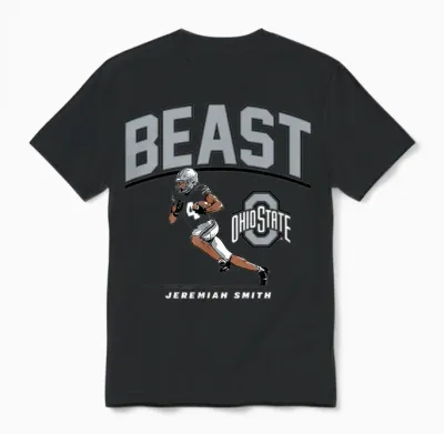 Jeremiah Smith - Beast (red) - Ohio State Football Unisex T-Shirt - Black