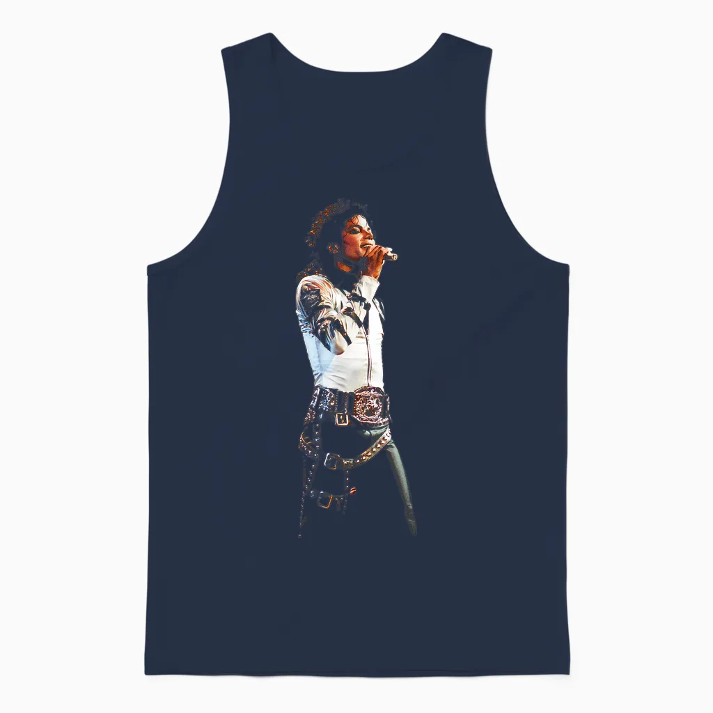 Pop-Superstar-Welttournee Der 80er Jahre 1988 King of Pop Unisex Tank Top in Navy