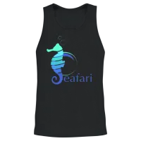 Sea Horse Seafari — Lovers Gift Unisex Tank Top - Black – 2
