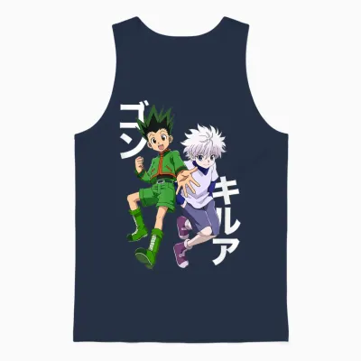 Hunter X Hunter Gon and Killua Unisex Tank Top - Navy