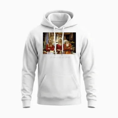 Friends Flashback Logo Unisex Hoodie - White
