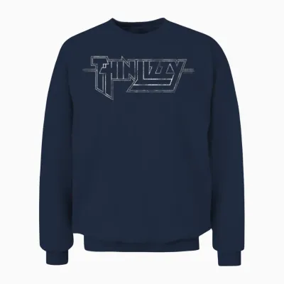 Thin Lizzy Super Hero Logo T-Shirt Haut De Gamme Unisex Sweatshirt - Navy