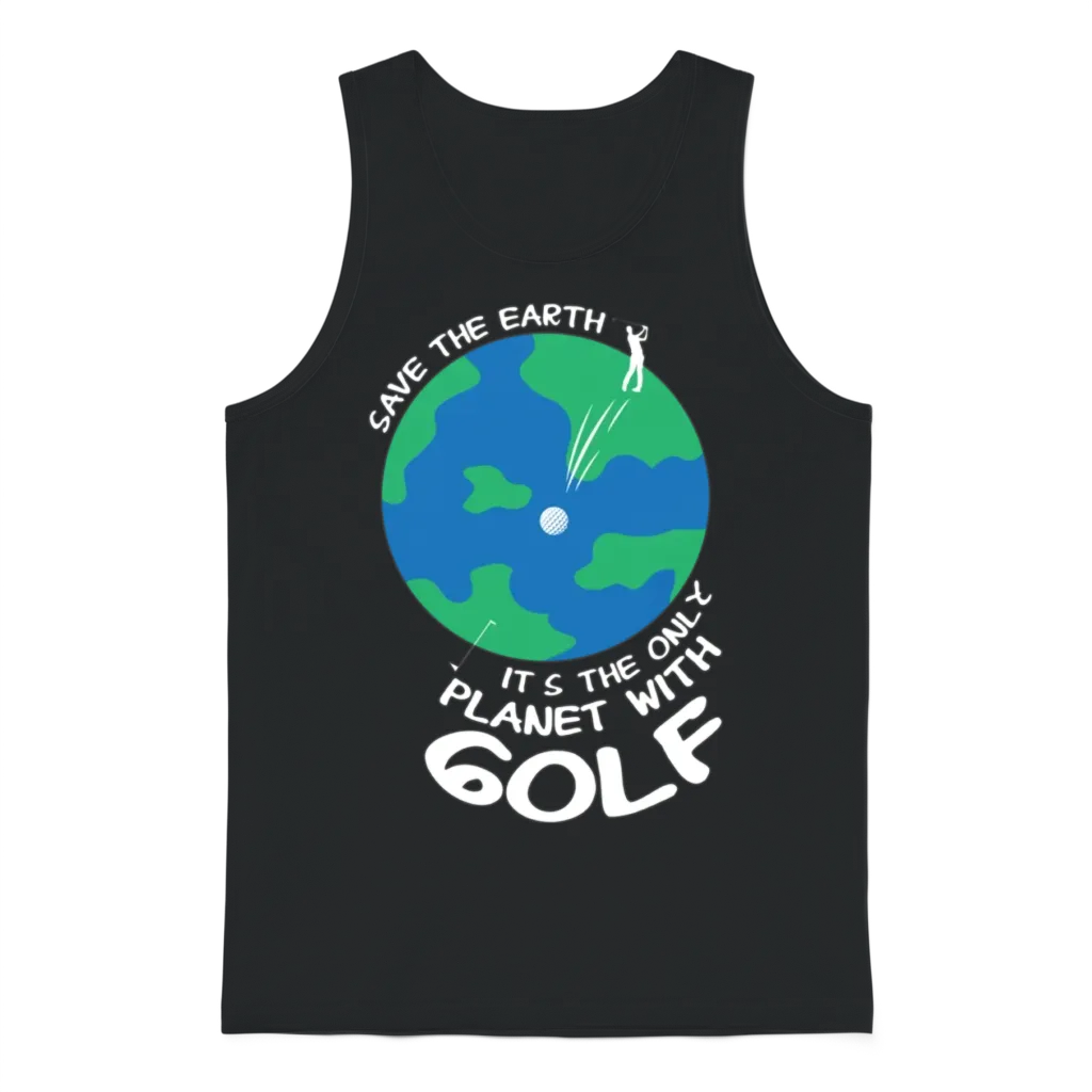 Golf Funny Golfer Unisex Tank Top - Black