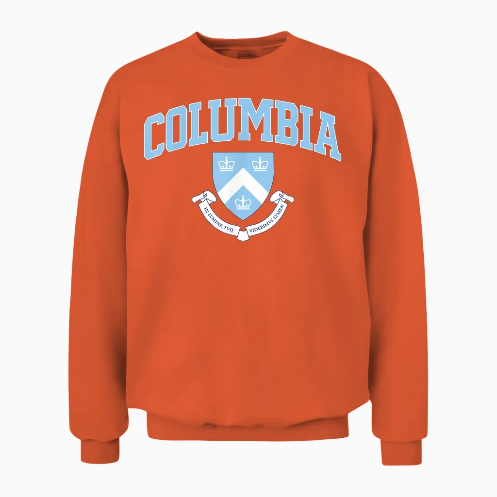 Columbia Classic Arch Over Crest Navy | Columbia T-Shirt, Blue, S Unisex Sweatshirt in Orange