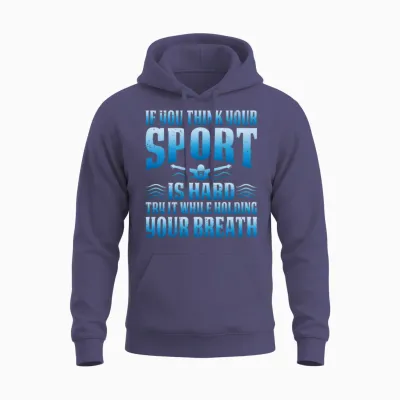 Try It While Holding Your Breath 5 Unisex Hoodie - Heather Sport Dark Navy
