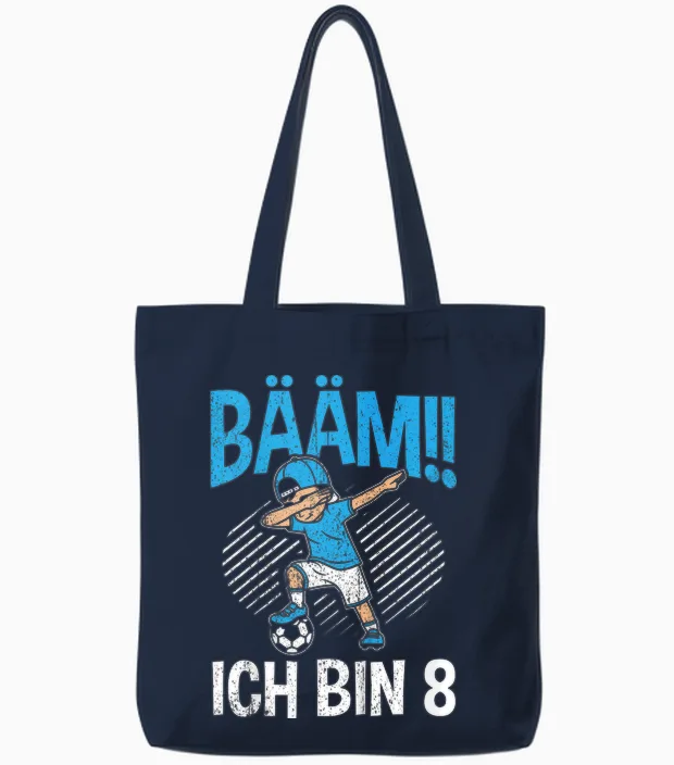 Bรครคm Ich Bin 8 Dabbing Geburtstagsshirt 8 Jahre Jungs Tote Bags in Navy