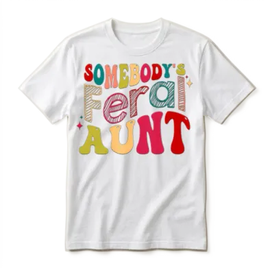 Somebody's Feral a Retro Unisex T-Shirt - White