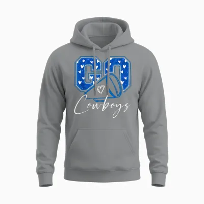 Go Cheer Cowboys Design Gift for Men Women Girls Unisex Hoodie - Sport Grey