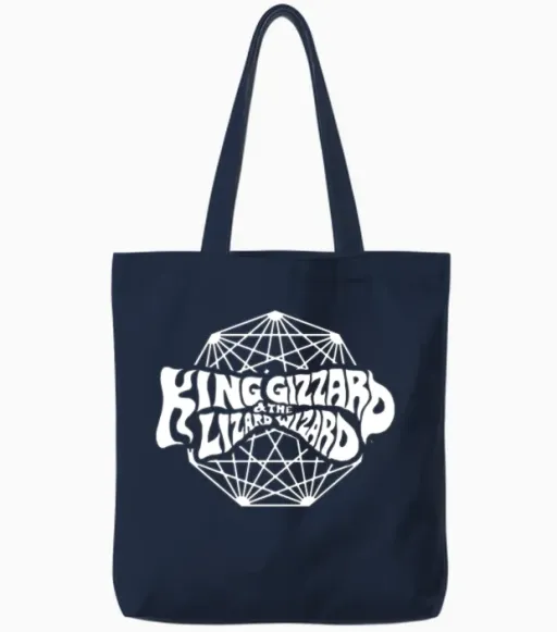 Gizzard and the Lizard Wizard Tote Bags - Navy