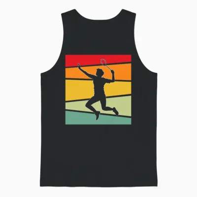 Badminton Retro Unisex Tank Top - Black