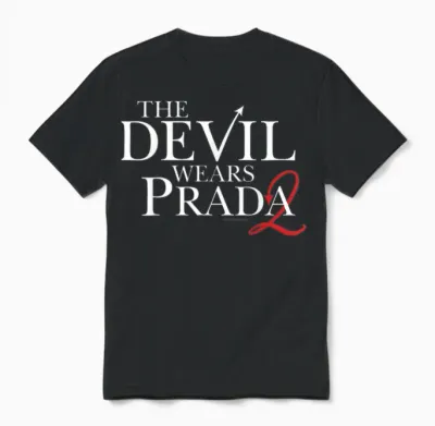 The Devil Wears Prada 2 Official Logo 2 as Red Devil's Tail Unisex T-Shirt - Black