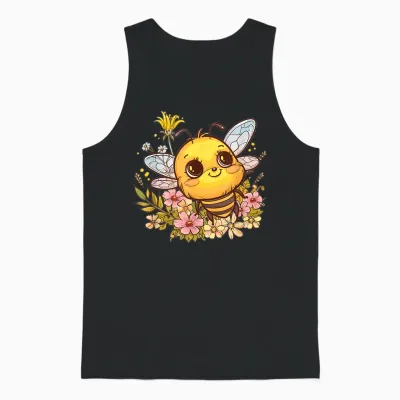 Niedliche Biene Mit Blumen I Kids Bee Unisex Tank Top - Black