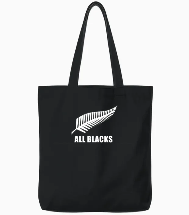 All Blacks New Zealand Cricket Tote Bags in Black