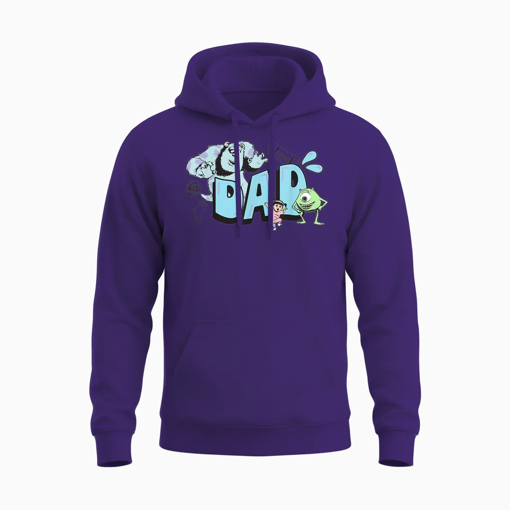 Disney & Pixar's Monsters, Inc. Dad Mike Sulley & Boo Unisex Hoodie in Purple