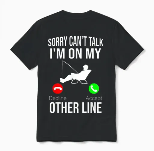 Funny Fishing Dad Men Funny Reel Cool Fish Bass Fishing Unisex T-Shirt in Black