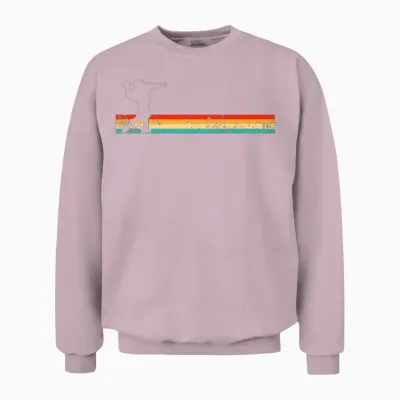 Football Retro Unisex Sweatshirt - Light Pink