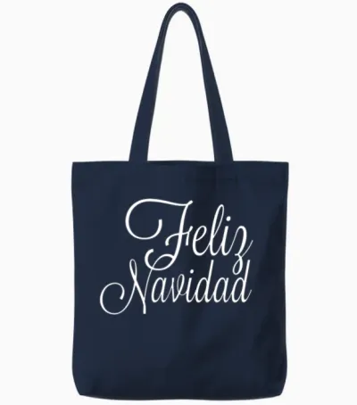 Feliz Navidad Tote Bags - Navy