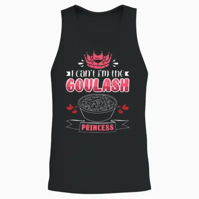 Funny Goulash Hungarian Foodie Princess Unisex Tank Top - Black