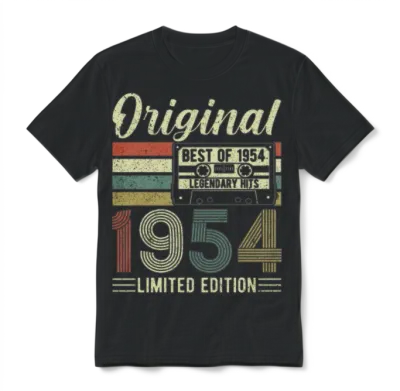 1954 Retro Legend Unisex T-Shirt - Black
