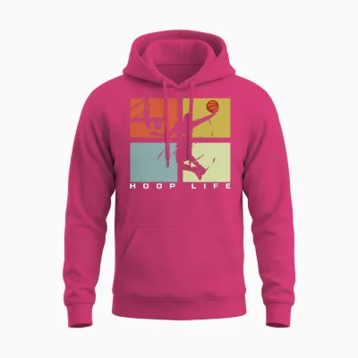 Basketball Basketball Player Retro Unisex Hoodie - Heliconia