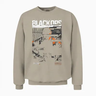 Call of Duty the Truth Lies Black Ops Silhouette Chest Logo T-Shirt, Black, S Unisex Sweatshirt - Sand