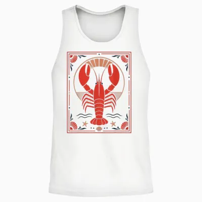 Homard Crustacé Océan Nautique Côtier Vie Marine Unisex Tank Top - White