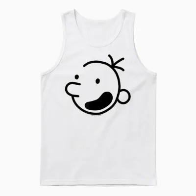 Diary of a Wimpy Kid Wimpy Kid Head T-Shirt Small Unisex Tank Top - White